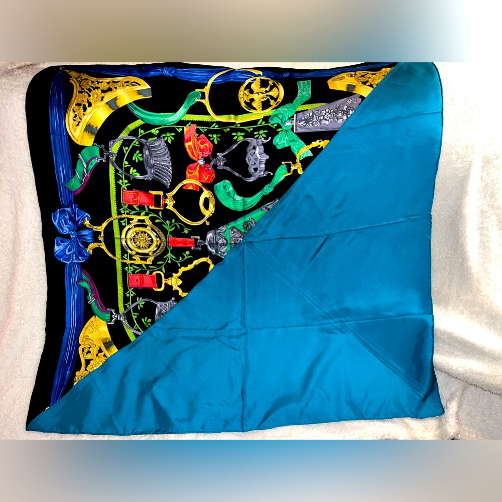 Multicolored silk scarf